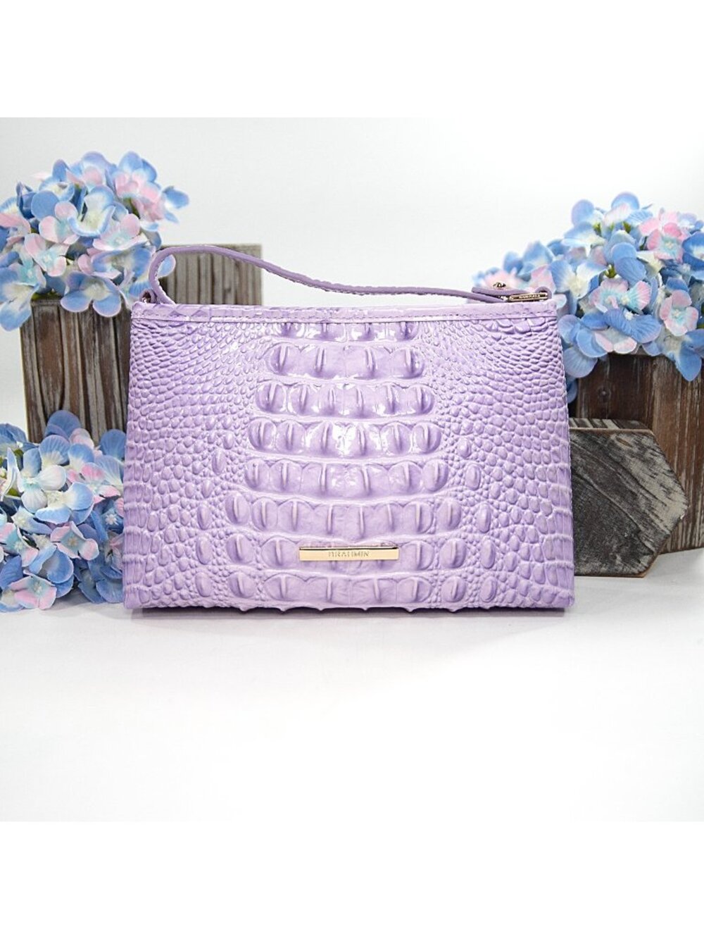 Brahmin Gentle Lavender Purple Leather Lorelei Shoulder Bag NWT